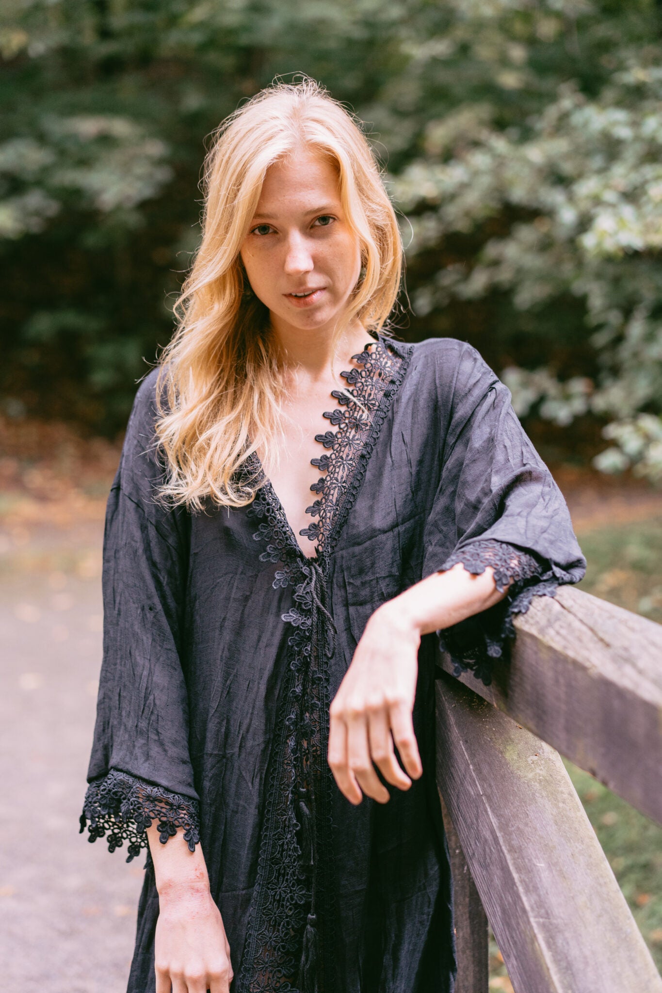 Veil Kimono – Lace Ritual Layer - Viscose
