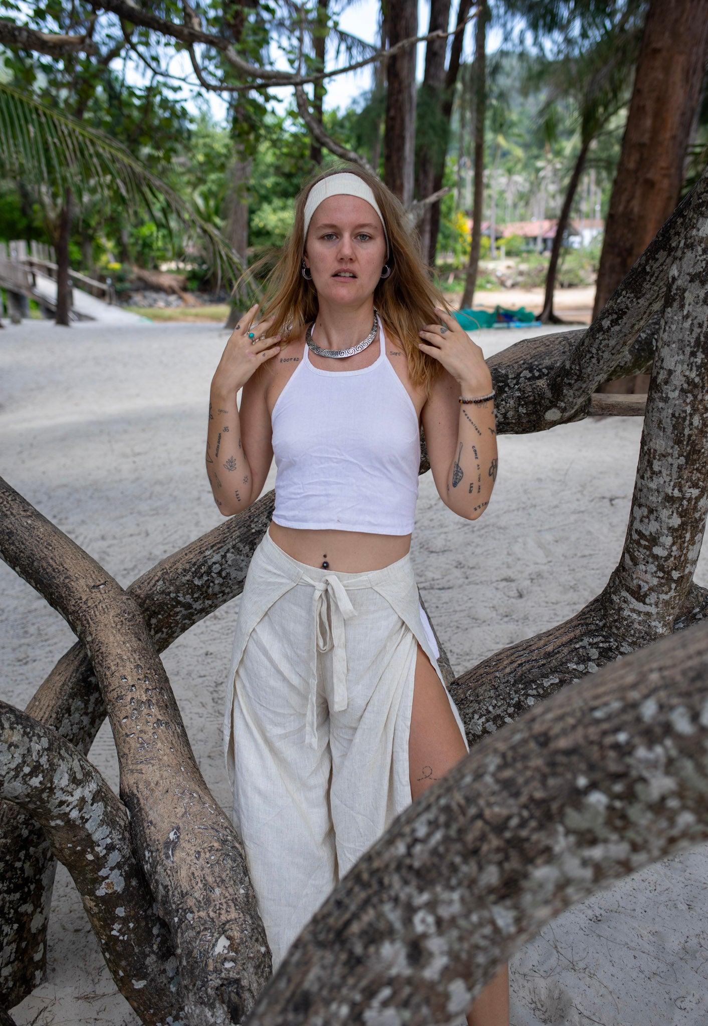 Sacred Dancer - Crop Top - Linen